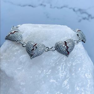 Icy Broken Heart Bracelet